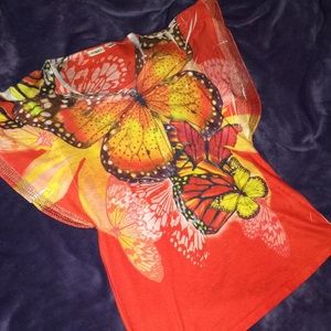 Orange butterfly fancy t-shirt